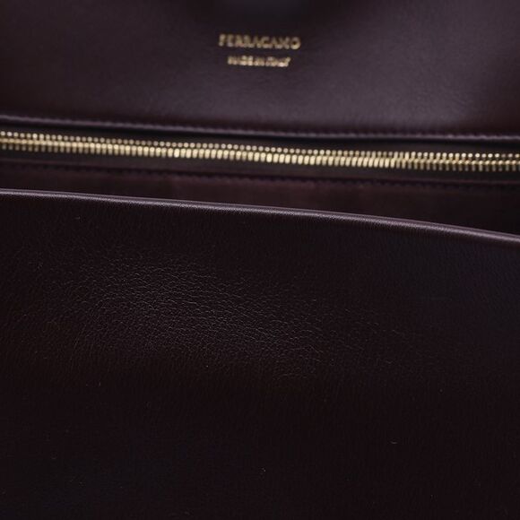 Ferragamo Gancini Tote Bag in Brown Leather - Picture 8 of 10